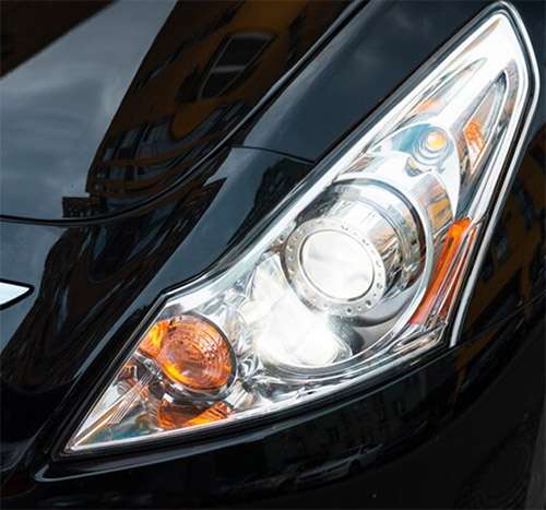 restored car headlight