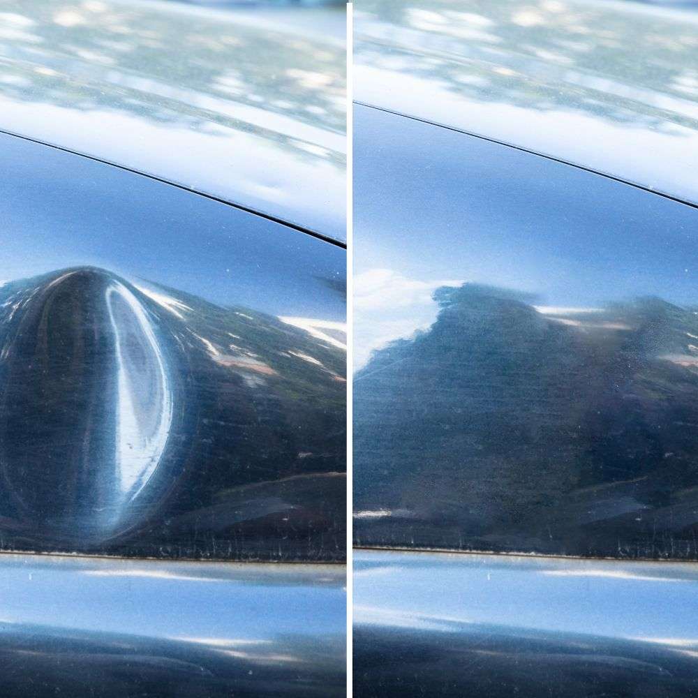 Car dent removal before and after image